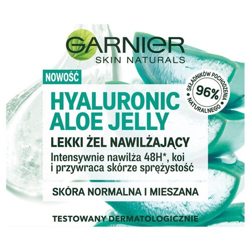 Hyaluronic Aloe Jelly lekki żel nawilżający skóra normalna i mieszana Garnier 50 ml