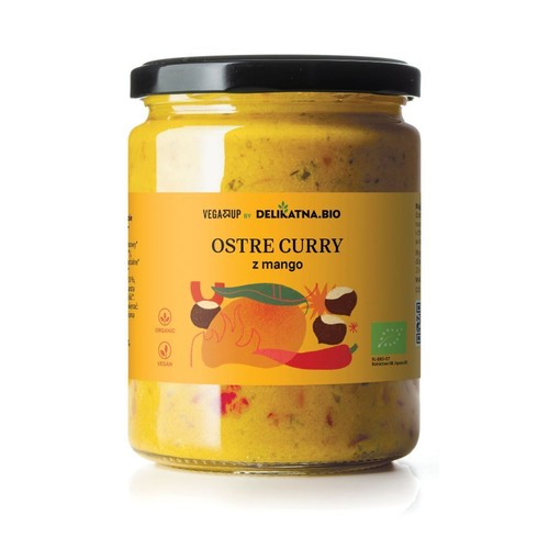 BIO Ekologiczne ostre curry z mango VEGAUP BY DELIKATNA.BIO 600 g