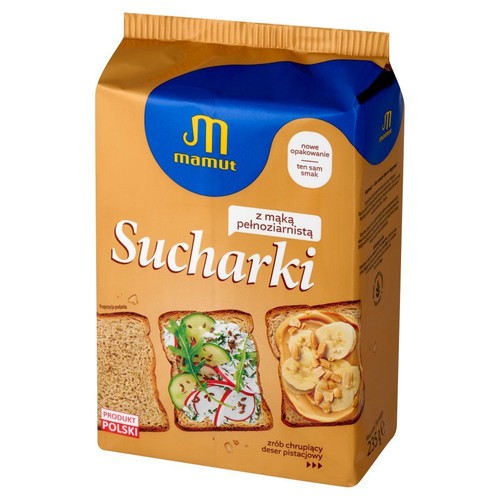 Sucharki z mąką pełnoziarnistą Mamut 225 g