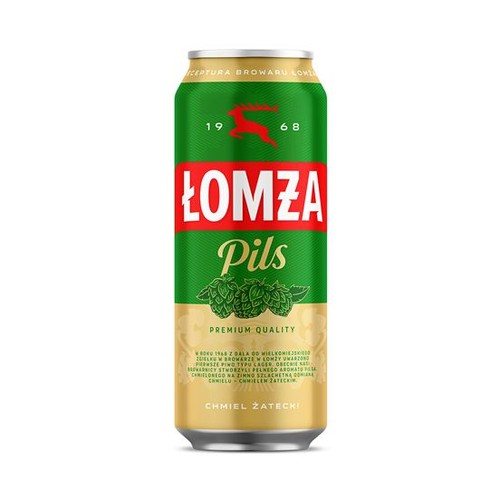 Piwo jasne pełne, pasteryzowane Łomża 4 X 500 ml