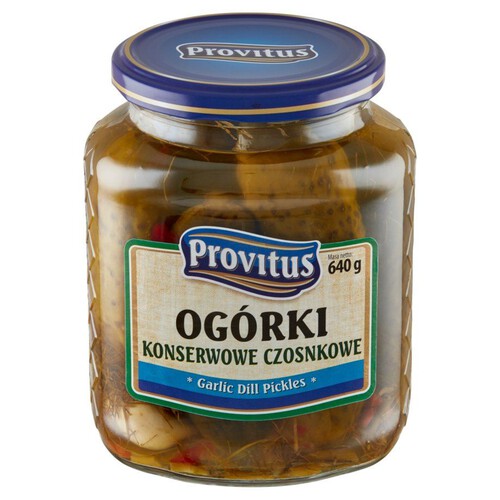 Ogórki konserwowe z czosnkiem Provitus 300 g