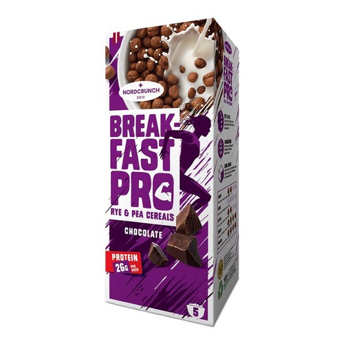 Kulki zbożowe żytnio-grochowe z czekoladą Breakfast Pro NORDCRUNCH 150 g