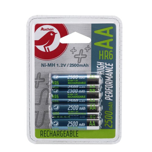 Akumulatorki AA HR6 2500 mAh Auchan 4 sztuki 