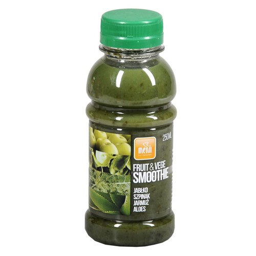 Vege smoothie jabłko szpinak jarmuż aloes Menii 250 ml