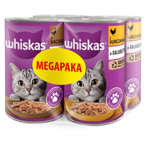 Mokra karma z kurczakiem i kaczką w galaretce Whiskas 4 x 400 g