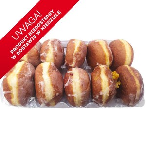 Pączek z marmoladą w lukrze   Cukiernia Auchan 10 sztuk