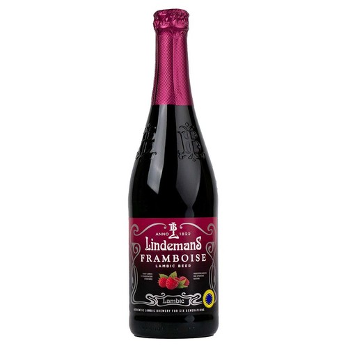 Piwo belgijskie smakowe Framboise Lambic Beer o smaku malinowym alk. 2.5% obj. Lindemans 750 ml