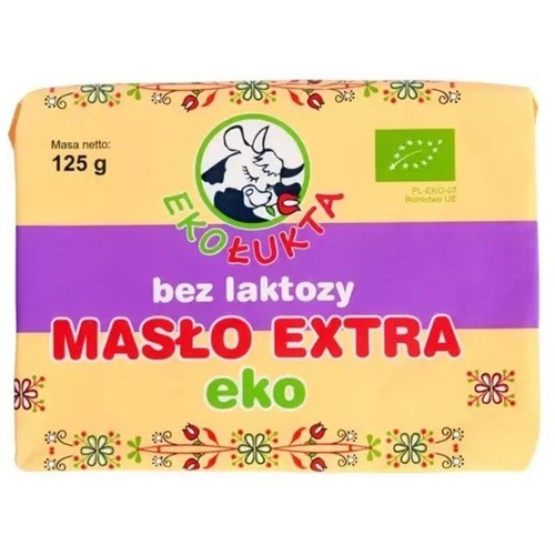 BIO Masło ekstra bez laktozy EKOŁukta 125 g