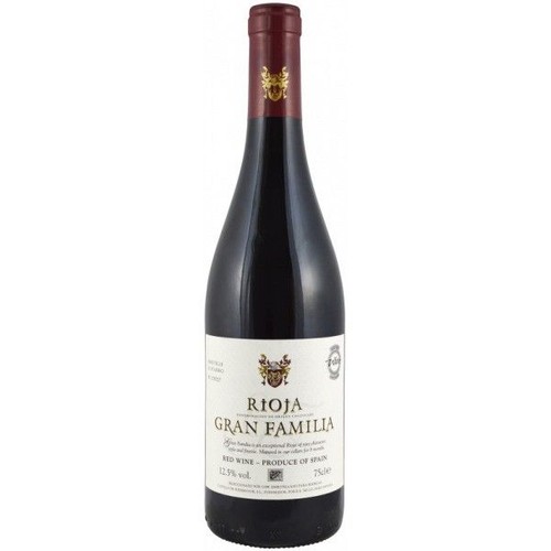 Wino hiszpańskie czerwone wytrawne DOC alk. 12,0% obj. Rioja Gran Familia 750 ml