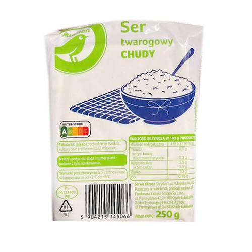 Ser twarogowy chudy Auchan 250 g