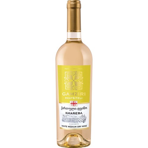Wino gruzińskie białe półwytrawne Rkatsiteli alk. 12,5% obj. Gamziri 750 ml