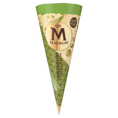 Lody Pistachio & White Chocolate Cone Magnum 115 ml