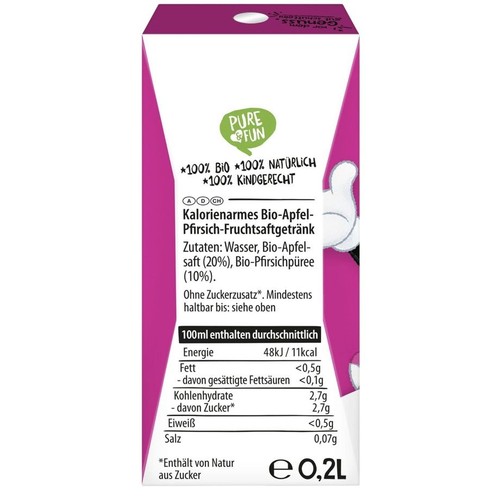 BIO Napój jabłko- brzoskwinia Bajki Disney HEJO! 200 ml