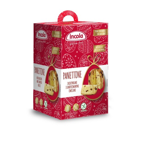 Panettone z rodzynkami i kandyzowanymi owocami bez glutenu Incola 210 g