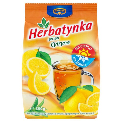 Napój herbaciany instant o smaku cytrynowym z witaminą C Krüger 300 g