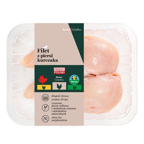 Filet z piersi kurczaka bez antybiotyków Auchan Collection  na wagę ok. 500 g