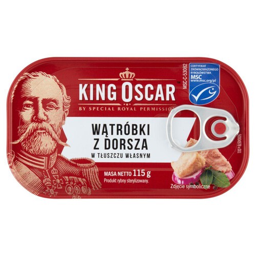 Wątróbka z dorsza w tłuszczu własnym King Oscar 115 g