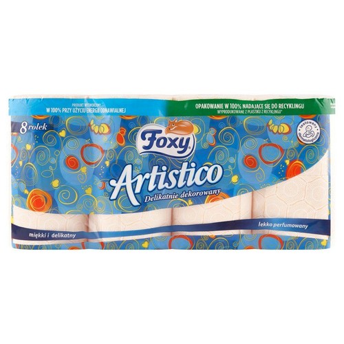 Papier toaletowy 2 warstwy artistico Foxy 8 rolek