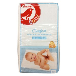Podkłady jednorazowe  90 x 60 cm Auchan 8 sztuk