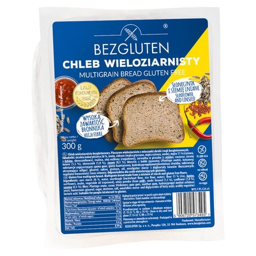 Chleb wieloziarnisty bezglutenowy Bezgluten 300 g