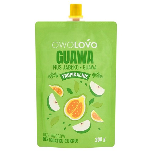Mus owocowy o smaku jabłko i guava Owolovo 200 g