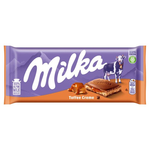 Czekolada mleczna z nadzieniem toffi Milka 100 g