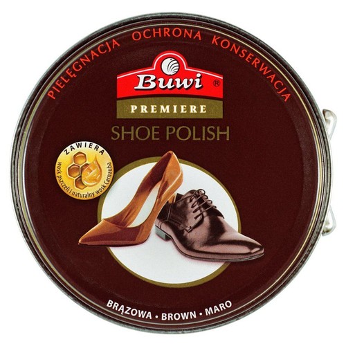 Buwi Premiere Shoe Polish, brązowy. Pielęgnacja, ochrona i konserwacja obuwia.