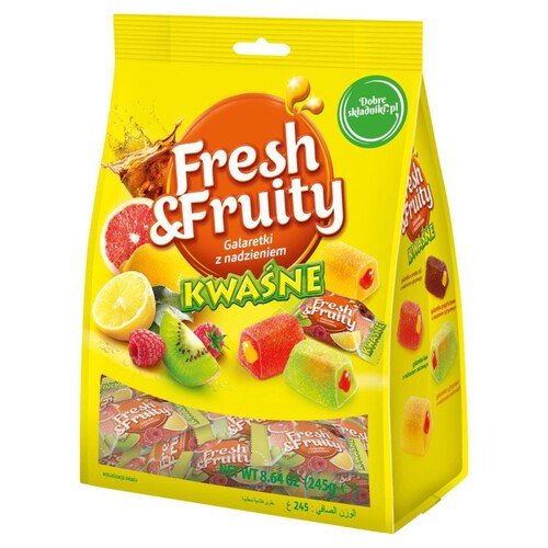 Cukierki galaretka kwaśna fresh i fruity Wawel 245 g