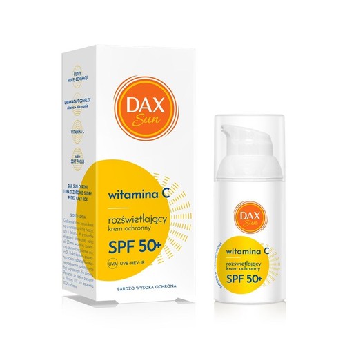 Krem rozświetlający z witaminą C SPF50+ Dax 30 ml