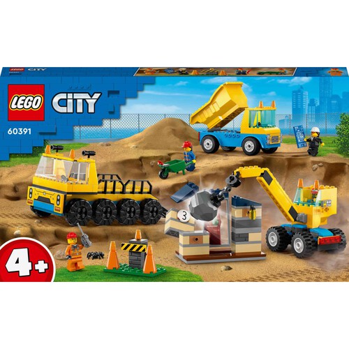 City Ciężarówki i dźwig z kulą wyburzeniową 60391 LEGO 1 sztuka