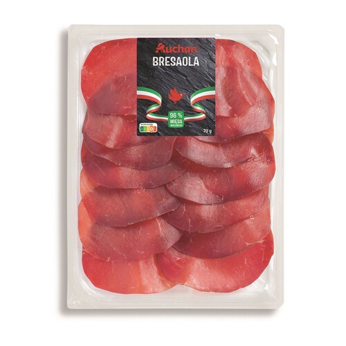 Bresaola 96% mięsa wołowego Auchan 70 g