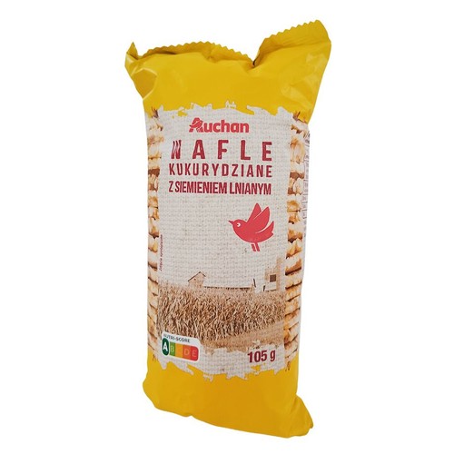 Wafle kukurydziane z siemieniem lnianym Auchan 105 g