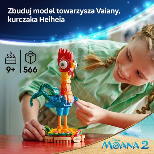 Zestaw Disney Vaiana 2 Heihei 43272, model kurczaka LEGO 1 sztuka