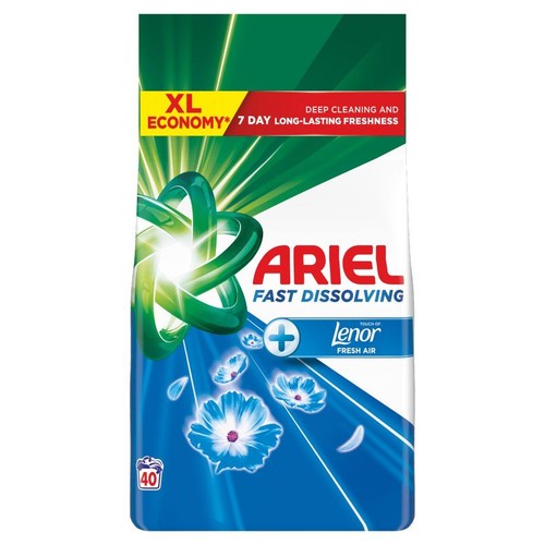 Proszek do prania Fast Dissolving + Lenor 40 prań Ariel 2,2 kg