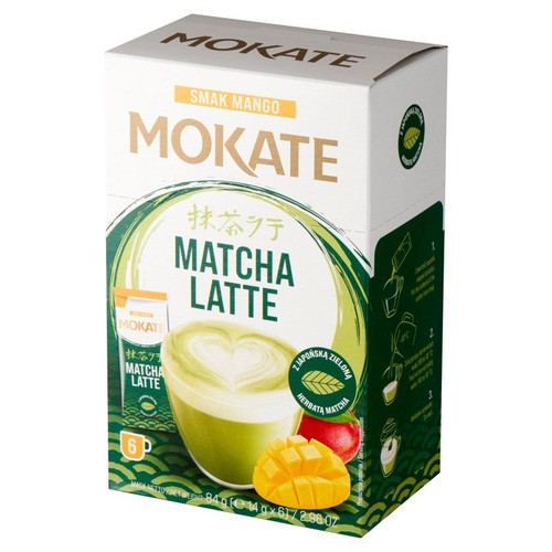 Matcha Latte o smaku mango Mokate 6 saszetek