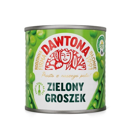 Groszek zielony konserwowy  Dawtona 200 g