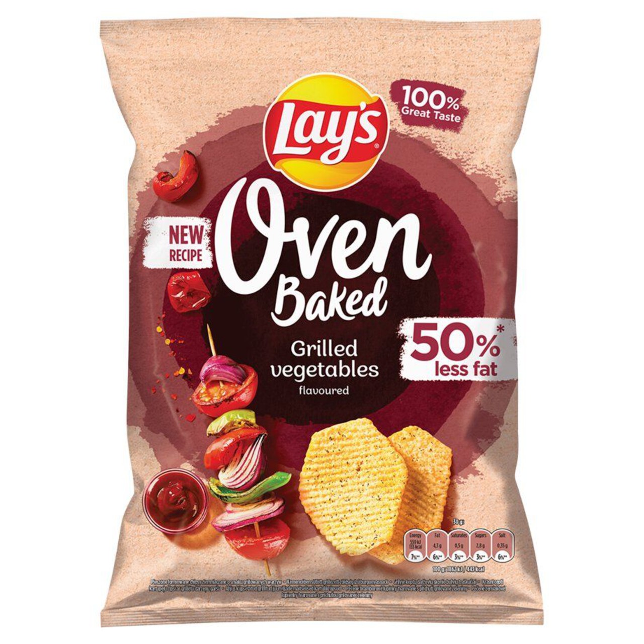 Chipsy Oven Baked grillowane warzywa Lay's 110 g