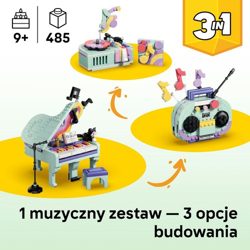 Creator 3 w 1 Dekoracyjny fortepian z kotem 31392 LEGO 1 sztuka