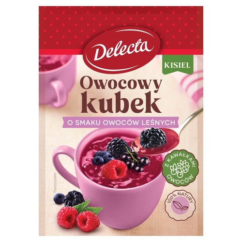 Owocowy kubek kisiel o smaku owoców leśnych  Delecta 30 g