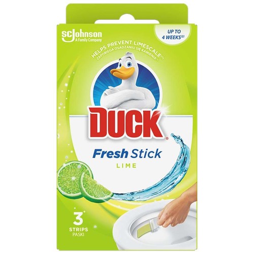 Żelowe paski do toalet o zapachu limonkowym. Duck  3 sztuki