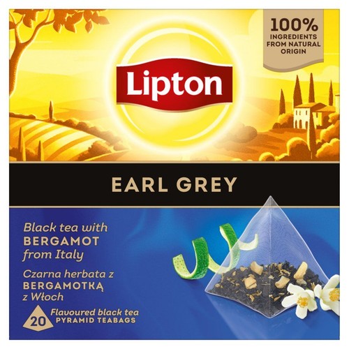Earl Grey herbata czarna z bergamotką Lipton 20 torebek