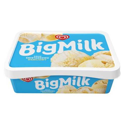 Lody o smaku śmietankowo waniliowym Big Milk 900 ml