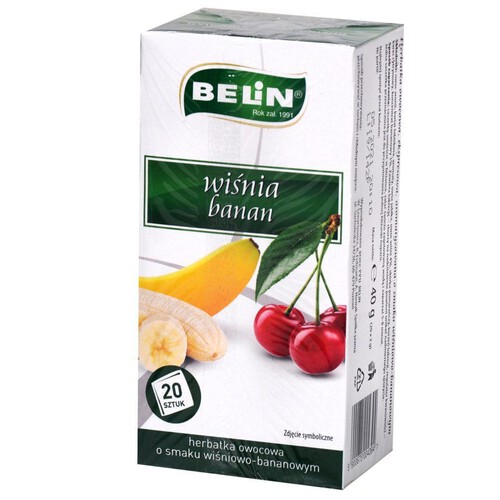 Herbata owocowa o smaku wiśniowo-bananowym 20 x 2 g BEliN 20 torebek