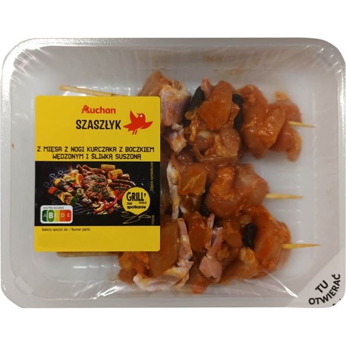Szaszłyk drobiowy ze śliwką i boczkiem Auchan 400 g