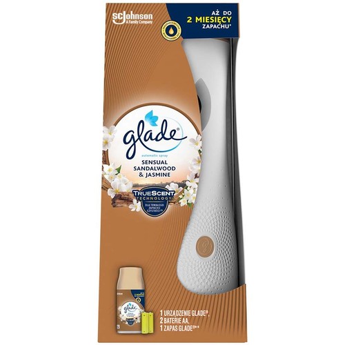 Odświeżacz automatyczny z wkładem 269 ml Drzewo Sandałowe Glade zestaw