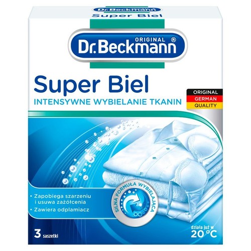 Super Biel natychmiastowe wybielenie Dr. Beckmann  3 x 40 g