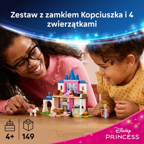Disney Princess Zamek Kopciuszka i jej zwierzęcych przyjaciół 43283 LEGO 1 sztuka