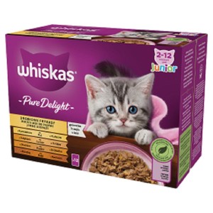 Karma mokra dla kotów Pure Delight Junior drobiowe frykasy Whiskas 12 x 85 g