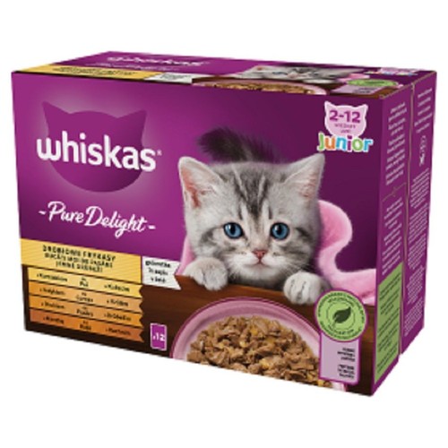 Karma mokra dla kotów Pure Delight Junior drobiowe frykasy Whiskas 12 x 85 g