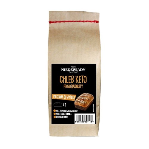 Chleb Keto pełnoziarnisty Młyny Niedźwiady 500 g